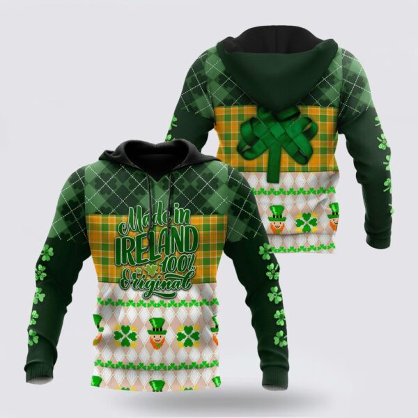 Irish St Patricks Day 3D Hoodie Shirt Print For Men, St Patricks Day Shirts