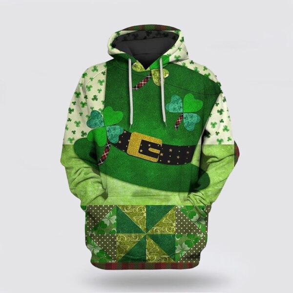 Irish St Patricks Day Custom Sharm Rock Over Print 3D Hoodie, St Patricks Day Shirts