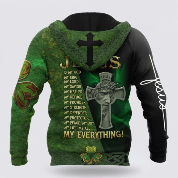 Irish saint patrick day jesus all over printed Hoodie, St Patricks Day Shirts