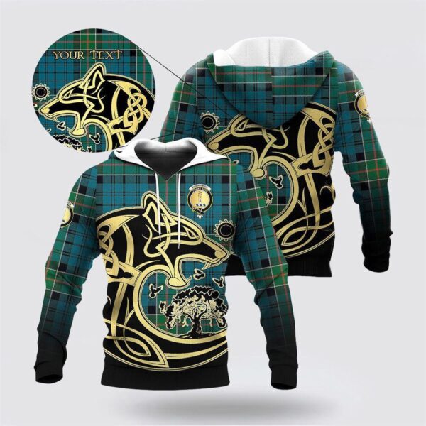 Kirkpatrick Hoodie, Family Coat Of Arms Cool Hoodie Celtic Wolf, St Patricks Day Shirts
