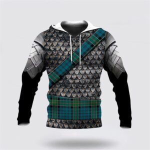 Kirkpatrick Tartan Hoodie Scottish Clan Tartan Cool Hoodie For Men Warrior Armor Style St Patricks Day Shirts 1 hoswk9.jpg