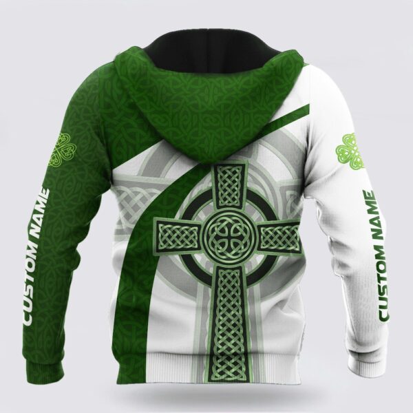 Personalized Irish Celtic Knot Cross 3D Design Print Hoodie Gift For Saint Patrick’s Day, St Patricks Day Shirts