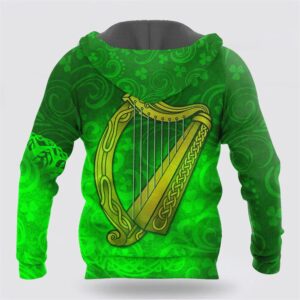 Premium Unisex Hoodie Custom Name Irish St Patricks Celtic Cross And The Irish Harp St Patricks Day Shirts 3 flywnc.jpg