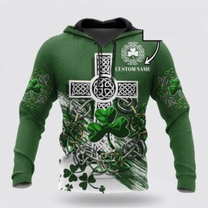 Premium Unisex Hoodie Custom Name Irish St Patricks Day The Cross And Shamrock St Patricks Day Shirts 1 mj7odl.jpg