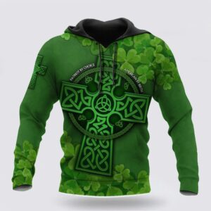 Premium Unisex Hoodie Irish St Patricks Celtic Cross And Shamrock St Patricks Day Shirts 1 kluamb.jpg