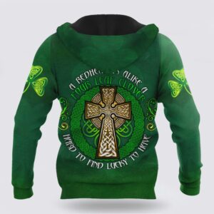 Premium Unisex Hoodie Irish St Patricks Celtic Cross And Shamrock St Patricks Day Shirts 2 qifynz.jpg