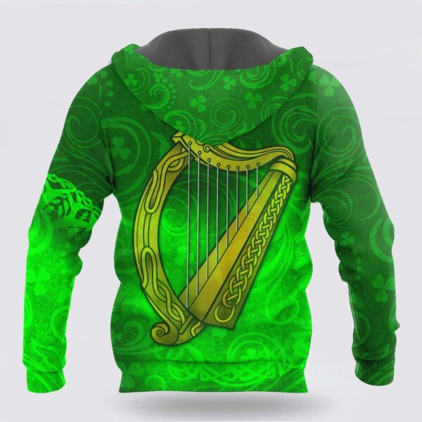 Premium Unisex Hoodie Irish St Patricks Celtic Cross And The Irish Harp, St Patricks Day Shirts