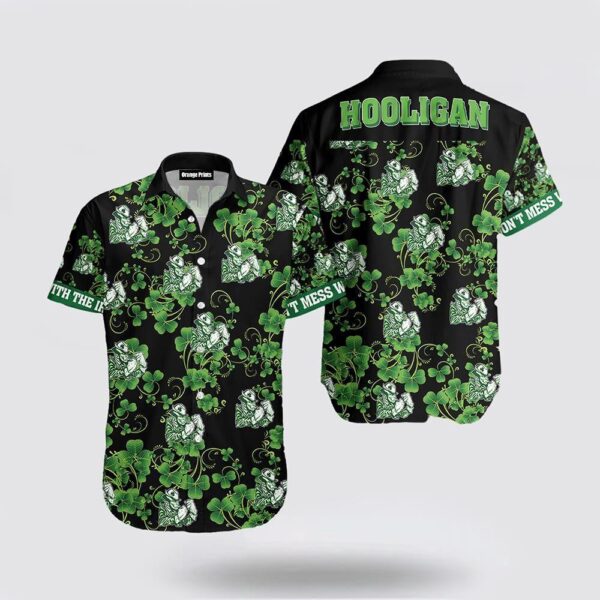Shamrock Irish St. Patrick’s Day Hawaiian Shirt, St Patricks Day Shirts, Shamrock Hawaiian Shirt
