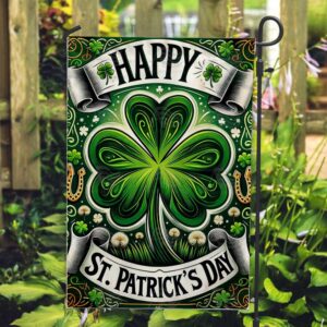 St Patrick Day Flag, Celtic Clover…