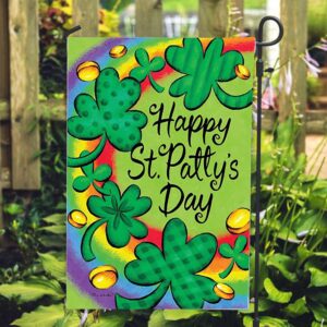 St Patrick Day Flag, Clovers &…