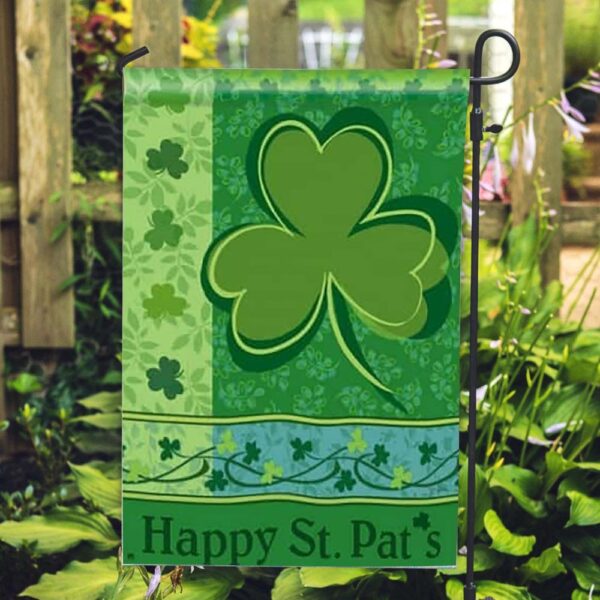 St Patrick Day Flag, Happy St. Pat House Flag, St Patrick’s Flag, St Patrick’s Day Garden Flag