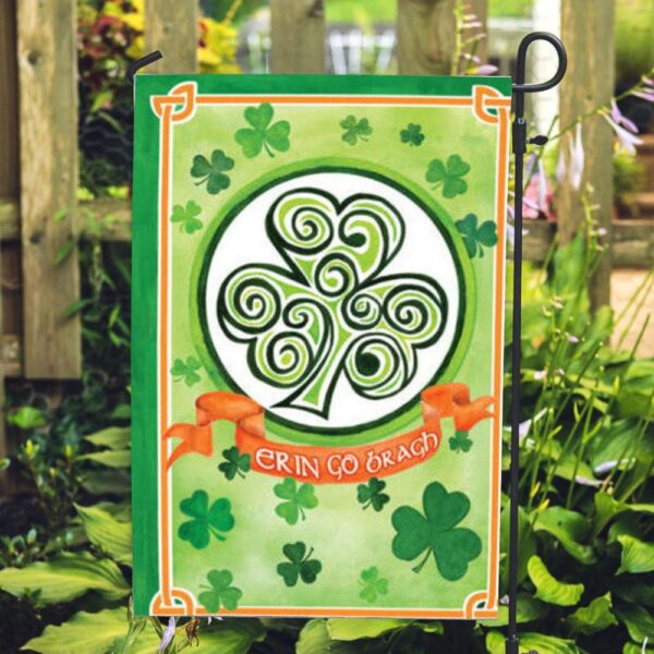 St Patrick Day Flag, Ireland Forever PremierSoft Double Sided Flag, St Patrick’s Flag, St Patrick’s Day Garden Flag