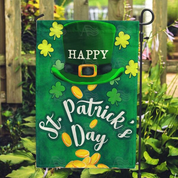 St Patrick Day Flag, Irish Lucky Day Double Sided Flag, St Patrick’s Flag, St Patrick’s Day Garden Flag