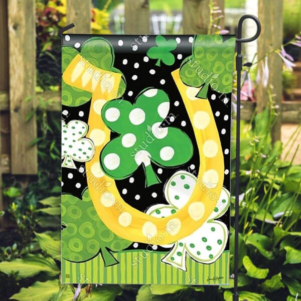 St Patrick Day Flag, Luck of the Irish House Flag, St Patrick’s Flag, St Patrick’s Day Garden Flag