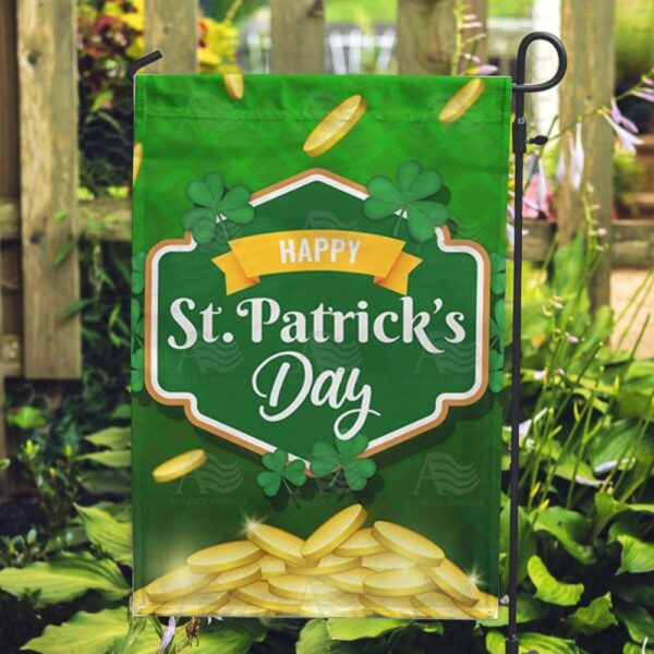 St Patrick Day Flag, Lucky Day March 17 Double Sided Flag, St Patrick’s Flag, St Patrick’s Day Garden Flag