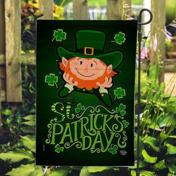 St Patrick Day Flag, Lucky Leprechaun House Flag, St Patrick’s Flag, St Patrick’s Day Garden Flag