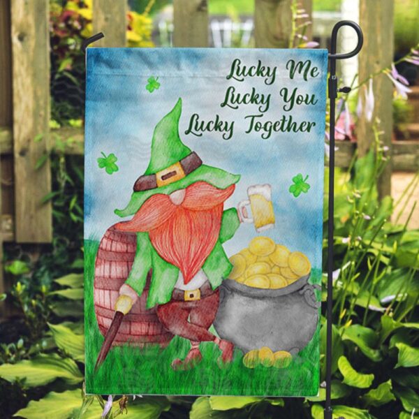 St Patrick Day Flag, Lucky Together Double Sided Flag, St Patrick’s Flag, St Patrick’s Day Garden Flag
