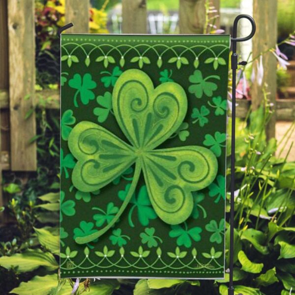 St Patrick Day Flag, Shamrock Time Garden Flag, St Patrick’s Flag, St Patrick’s Day Garden Flag
