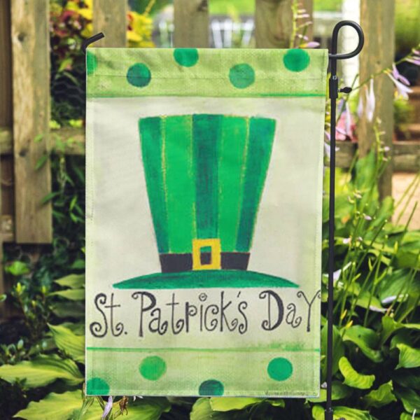 St Patrick Day Flag, St.Pat’s Hat Flag, St Patrick’s Flag, St Patrick’s Day Garden Flag