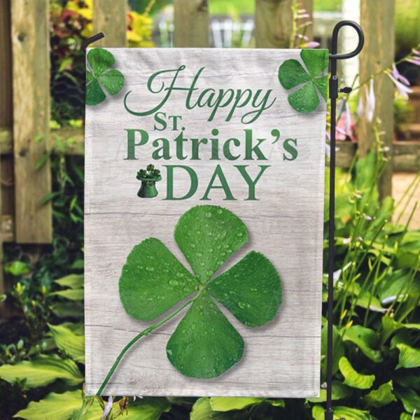 St Patrick Day Flag, St. Patrick’s Day Clover Double Sided Flag, St Patrick’s Flag, St Patrick’s Day Garden Flag