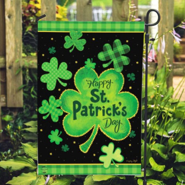 St Patrick Day Flag, St. Patrick’s Day Shamrock House Flag, St Patrick’s Flag, St Patrick’s Day Garden Flag