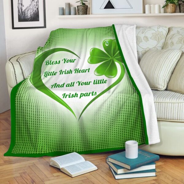 St Patrick’s Blanket, Bless Your Little Irish Heat Fleece Throw Blanket Irish Family Gifts Fleece Blanket