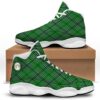 St Patrick’s Day Shoes, Buffalo St. Patrick’s Day Print Pattern White Basketball Shoes, St Patrick’s Day Sneakers