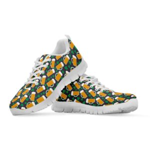 St Patrick s Day Shoes Clover And Beer St. Patrick s Day Print White Running Shoes St Patrick s Day Sneakers 3 xgaion.jpg