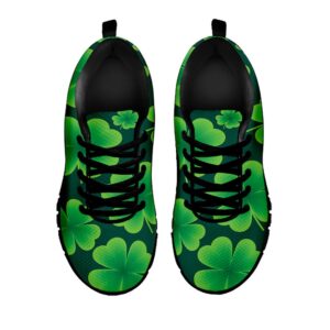 St Patrick s Day Shoes Four Leaf Clover St. Patrick s Day Print Black Running Shoes St Patrick s Day Sneakers 2 l7tuer.jpg