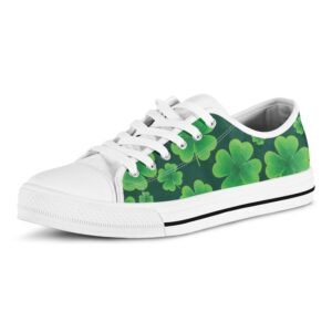 St Patrick s Day Shoes Four Leaf Clover St. Patrick s Day Print White Low Top Shoes St Patrick s Day Sneakers 2 omyjef.jpg