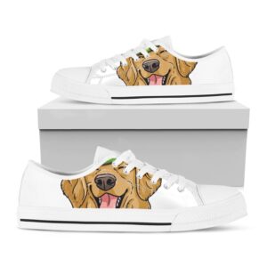 St Patrick s Day Shoes Patrick s Day Golden Retriever Print White Low Top Shoes St Patrick s Day Sneakers 1 heb3py.jpg