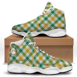 St Patrick s Day Shoes Patrick s Day Irish Plaid Print White Basketball Shoes St Patrick s Day Sneakers 1 wuidbh.jpg