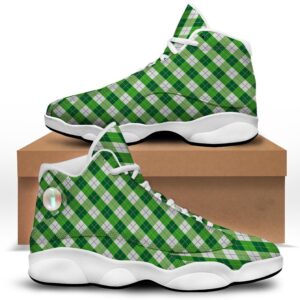 St Patrick s Day Shoes Plaid Saint Patrick s Day Print Pattern White Basketball Shoes St Patrick s Day Sneakers 1 w6eutm.jpg
