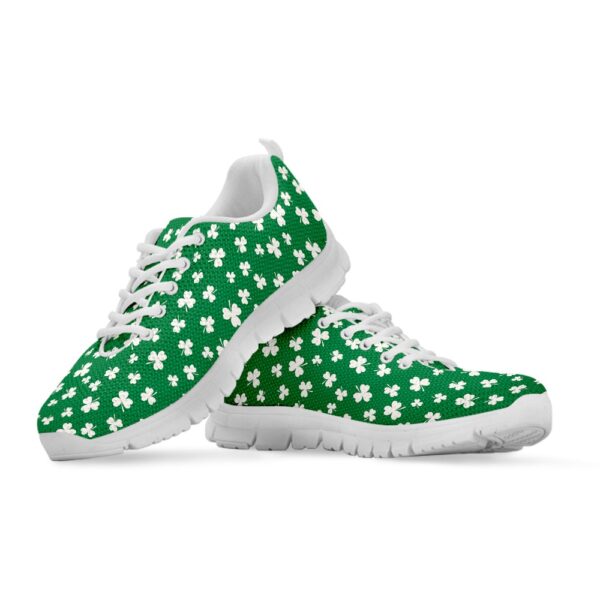 St Patrick’s Day Shoes, Polka Dot Irish St. Patrick’s Day Print White Running Shoes, St Patrick’s Day Sneakers