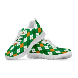 St Patrick s Day Shoes Saint Patrick s Day Argyle Pattern Print White Running Shoes St Patrick s Day Sneakers 3 uhw9bg.jpg