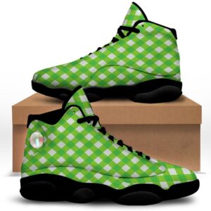 St Patrick s Day Shoes Saint Patrick s Day Green Plaid Print Black Basketball Shoes St Patrick s Day Sneakers 1 gpmsxd.jpg
