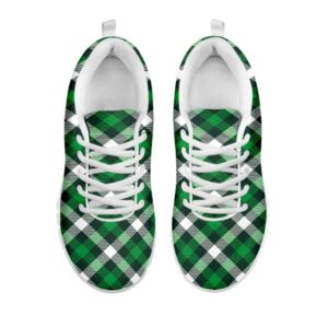 St Patrick s Day Shoes Saint Patrick s Day Plaid Pattern Print White Running Shoes St Patrick s Day Sneakers 2 hzakdz.jpg