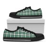 St Patrick’s Day Shoes, Saint Patrick’s Day Tartan Pattern Print Black Low Top Shoes, St Patrick’s Day Sneakers