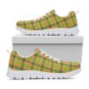 St Patrick’s Day Shoes, Shamrock Plaid Saint Patrick’s Day Print White Running Shoes, St Patrick’s Day Sneakers