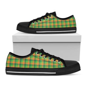 St Patrick s Day Shoes Shamrock Plaid St. Patrick s Day Print Black Low Top Shoes St Patrick s Day Sneakers 1 azq7do.jpg