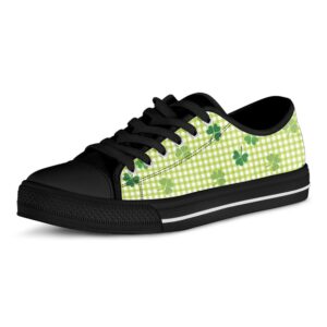 St Patrick s Day Shoes St. Patrick s Day Buffalo Plaid Print Black Low Top Shoes St Patrick s Day Sneakers 2 di6rli.jpg