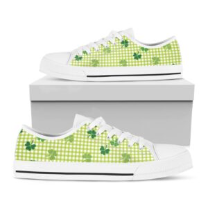St Patrick s Day Shoes St. Patrick s Day Buffalo Plaid Print White Low Top Shoes St Patrick s Day Sneakers 1 cwvi8d.jpg