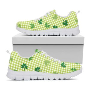St Patrick s Day Shoes St. Patrick s Day Buffalo Plaid Print White Running Shoes St Patrick s Day Sneakers 1 nkumfr.jpg