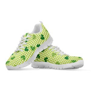 St Patrick s Day Shoes St. Patrick s Day Buffalo Plaid Print White Running Shoes St Patrick s Day Sneakers 3 ltaz12.jpg
