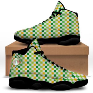 St Patrick s Day Shoes St. Patrick s Day Irish Checkered Print Black Basketball Shoes St Patrick s Day Sneakers 1 uikead.jpg
