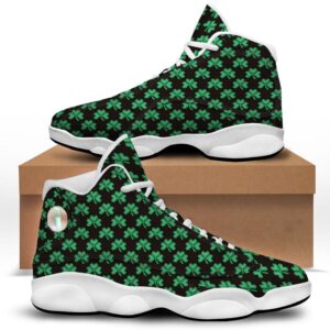 St Patrick s Day Shoes St. Patrick s Day Pixel Clover Print Pattern White Basketball Shoes St Patrick s Day Sneakers 1 s0ypr3.jpg