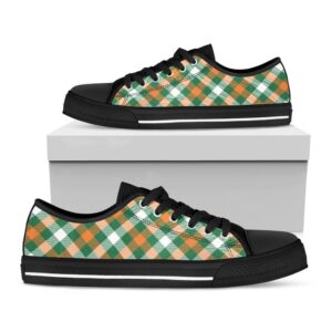 St Patrick s Day Shoes St. Patrick s Day Plaid Pattern Print Black Low Top Shoes St Patrick s Day Sneakers 1 xmnrtx.jpg