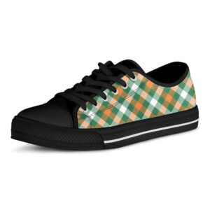 St Patrick s Day Shoes St. Patrick s Day Plaid Pattern Print Black Low Top Shoes St Patrick s Day Sneakers 2 v6keky.jpg