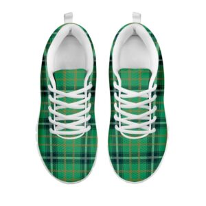 St Patrick s Day Shoes St. Patrick s Day Tartan Pattern Print White Running Shoes St Patrick s Day Sneakers 2 rdmram.jpg