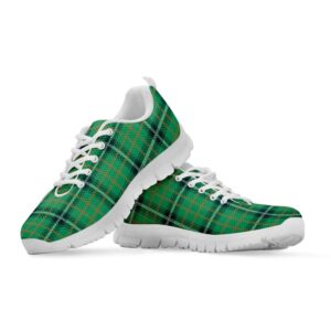 St Patrick s Day Shoes St. Patrick s Day Tartan Pattern Print White Running Shoes St Patrick s Day Sneakers 3 euvnin.jpg